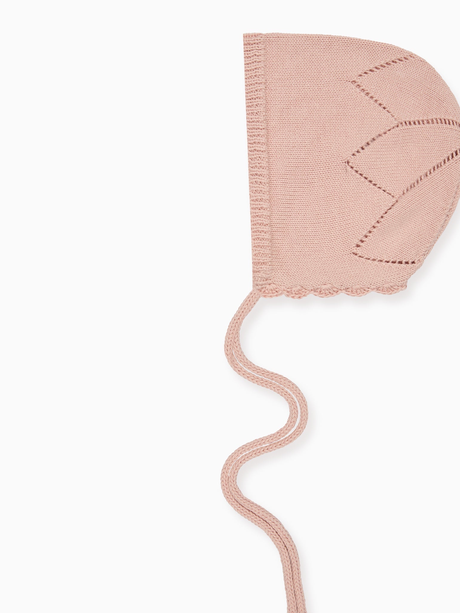 Dusty Pink Olfa Cotton Baby Girl Knitted Bonnet