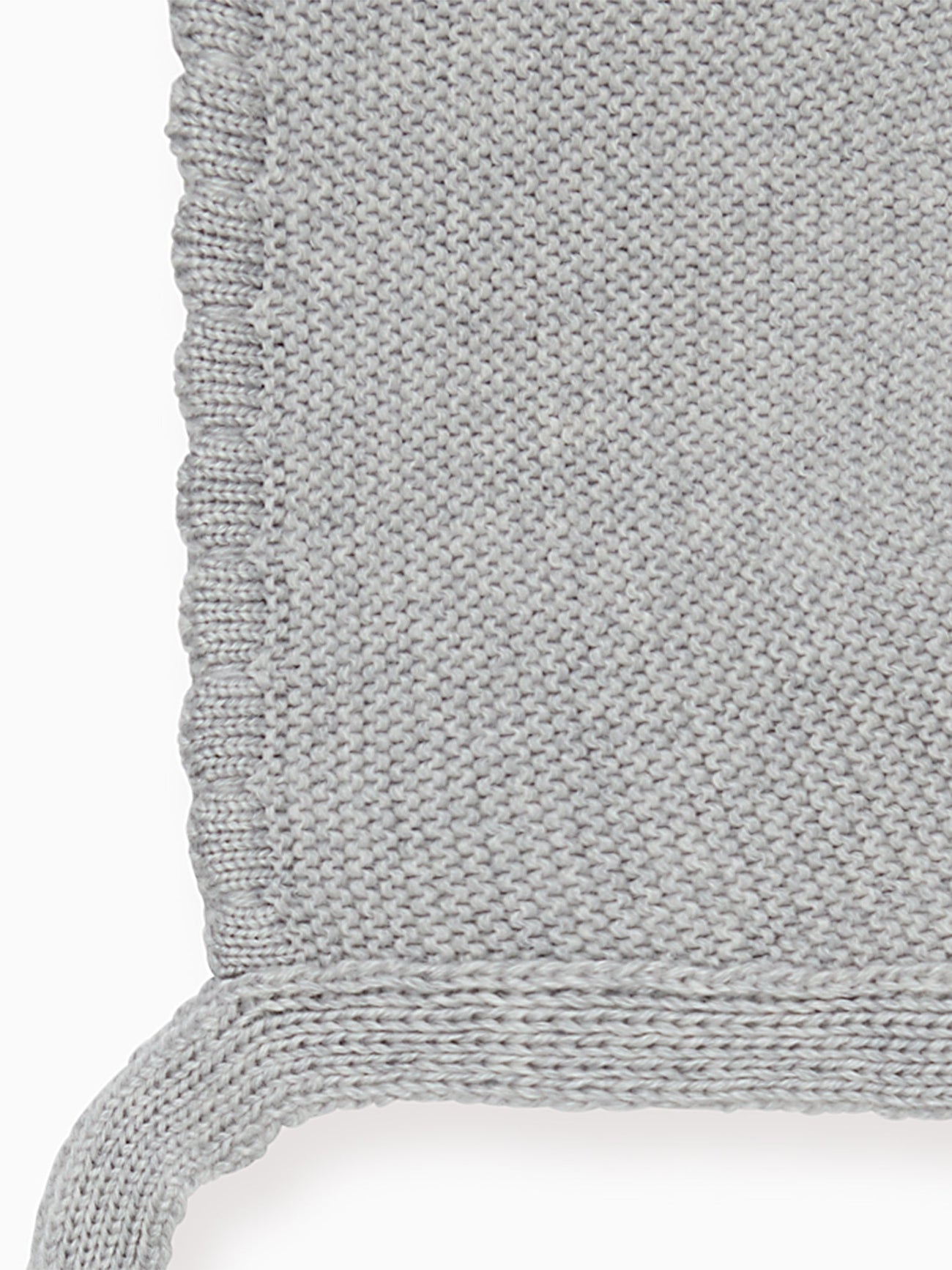 Light Grey Melange Olfa Merino Baby Knitted Bonnet