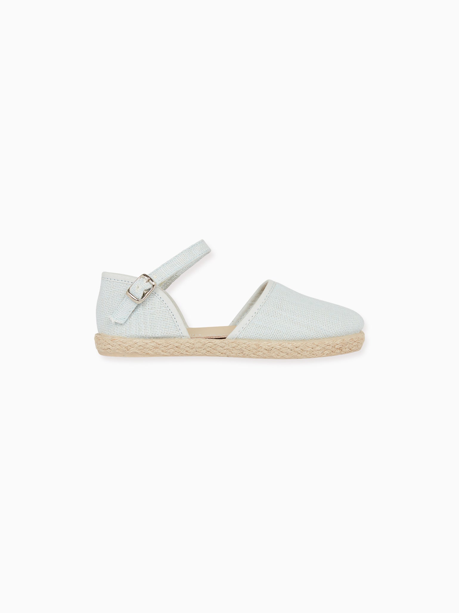 Pale Blue Olivia Canvas Girl Espadrille