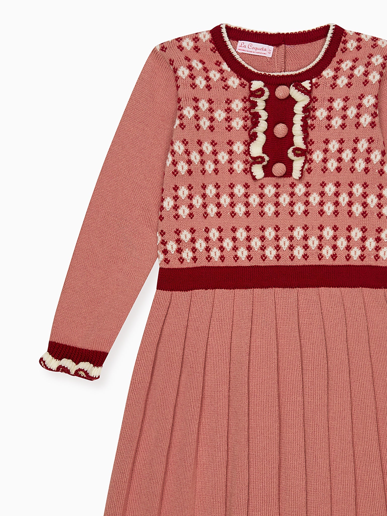 Dark Pink Oracia Merino Girl Knitted Dress