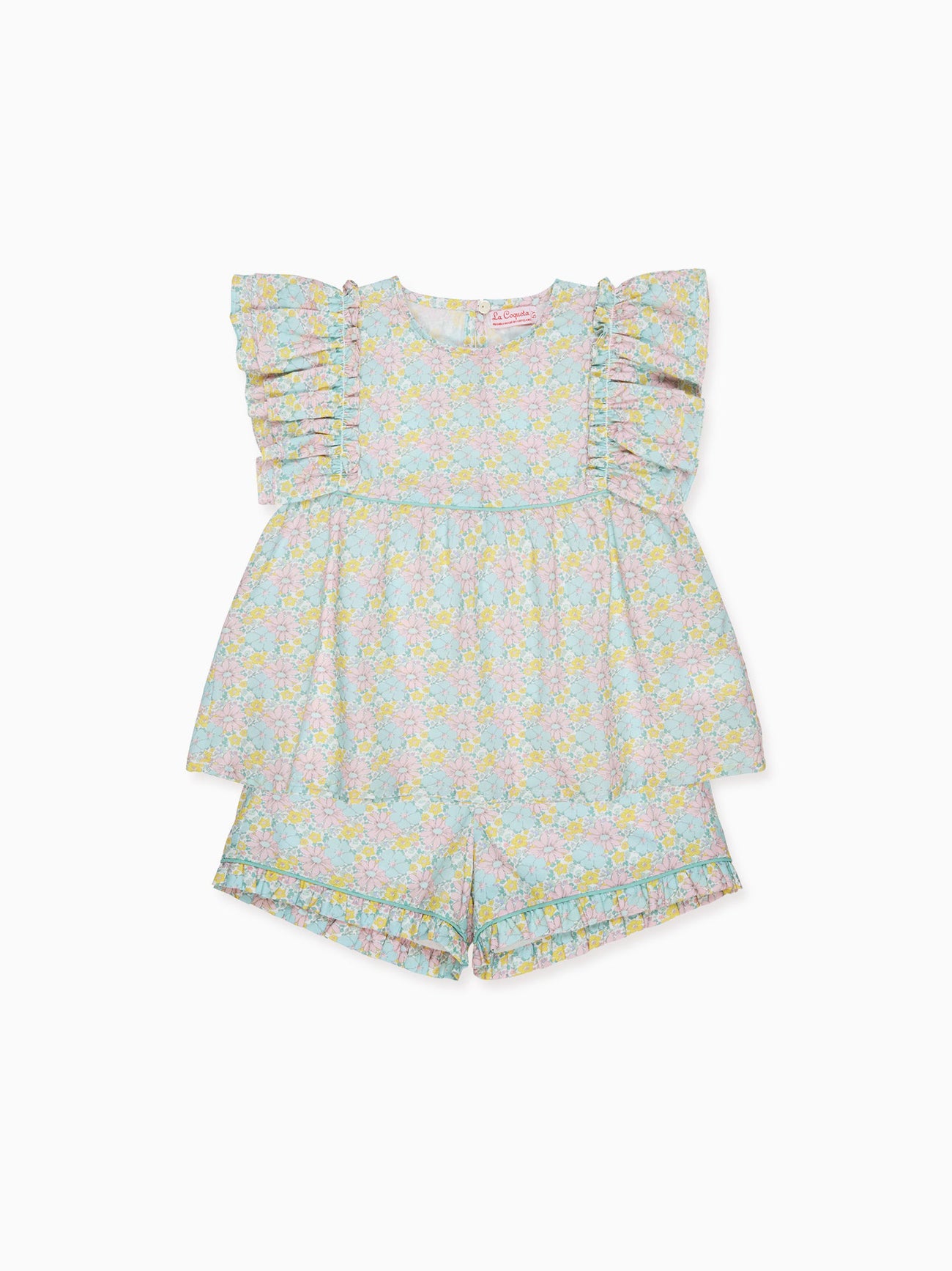 Aqua Floral Oria Girl Set