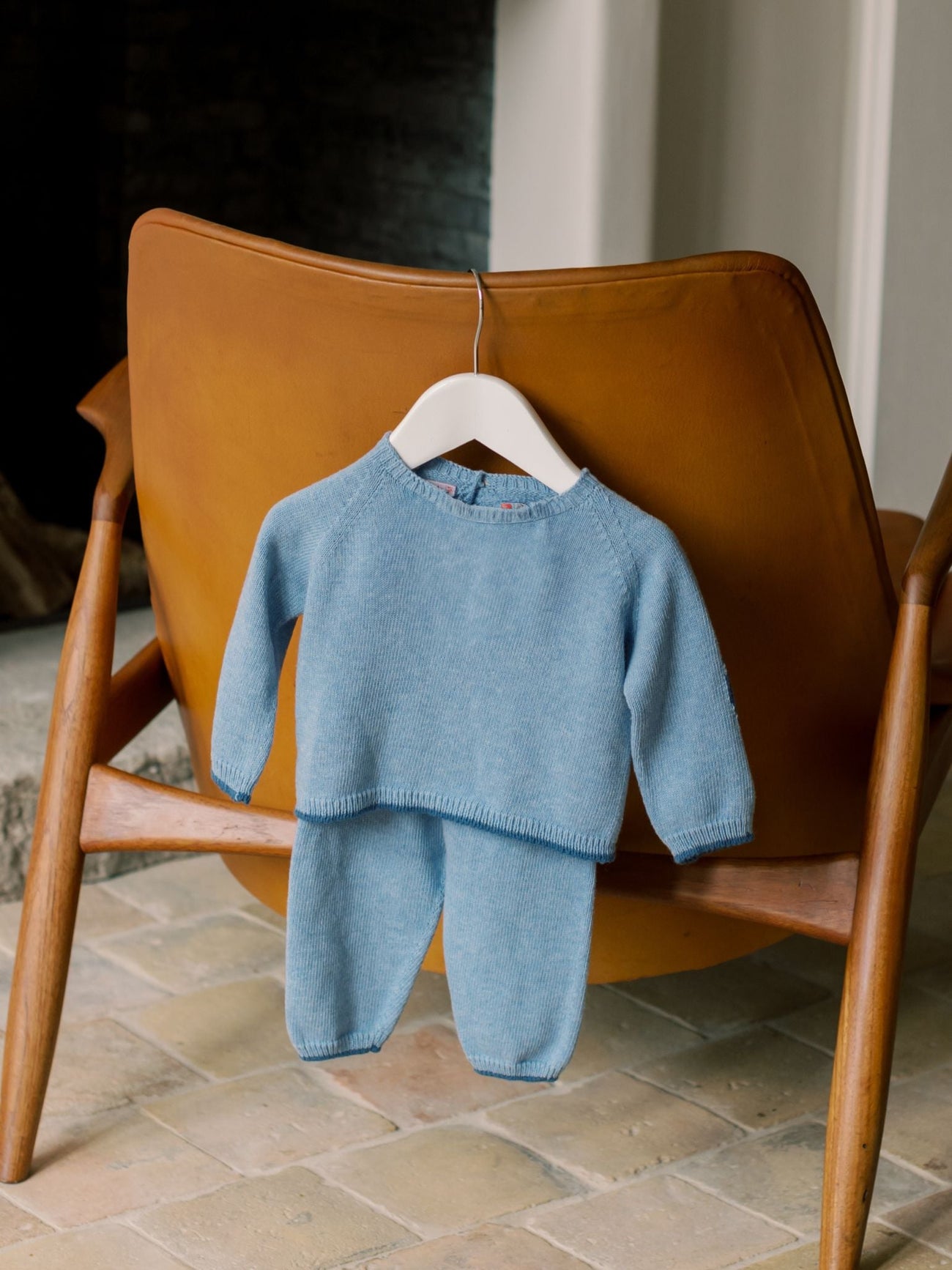 Blue Mirlo Cotton Baby Knitted Set