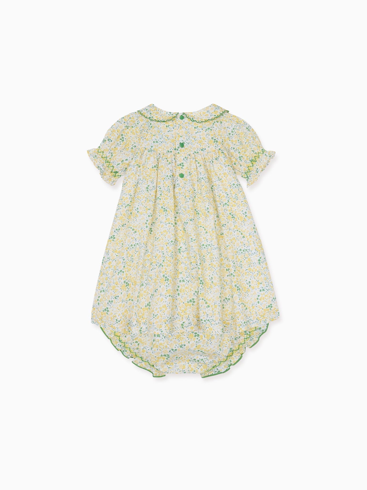 Yellow Floral Palma Baby Girl Hand-Smocked Set