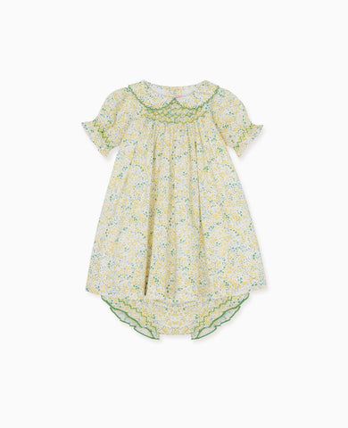 Yellow Floral Palma Baby Girl Hand-Smocked Set