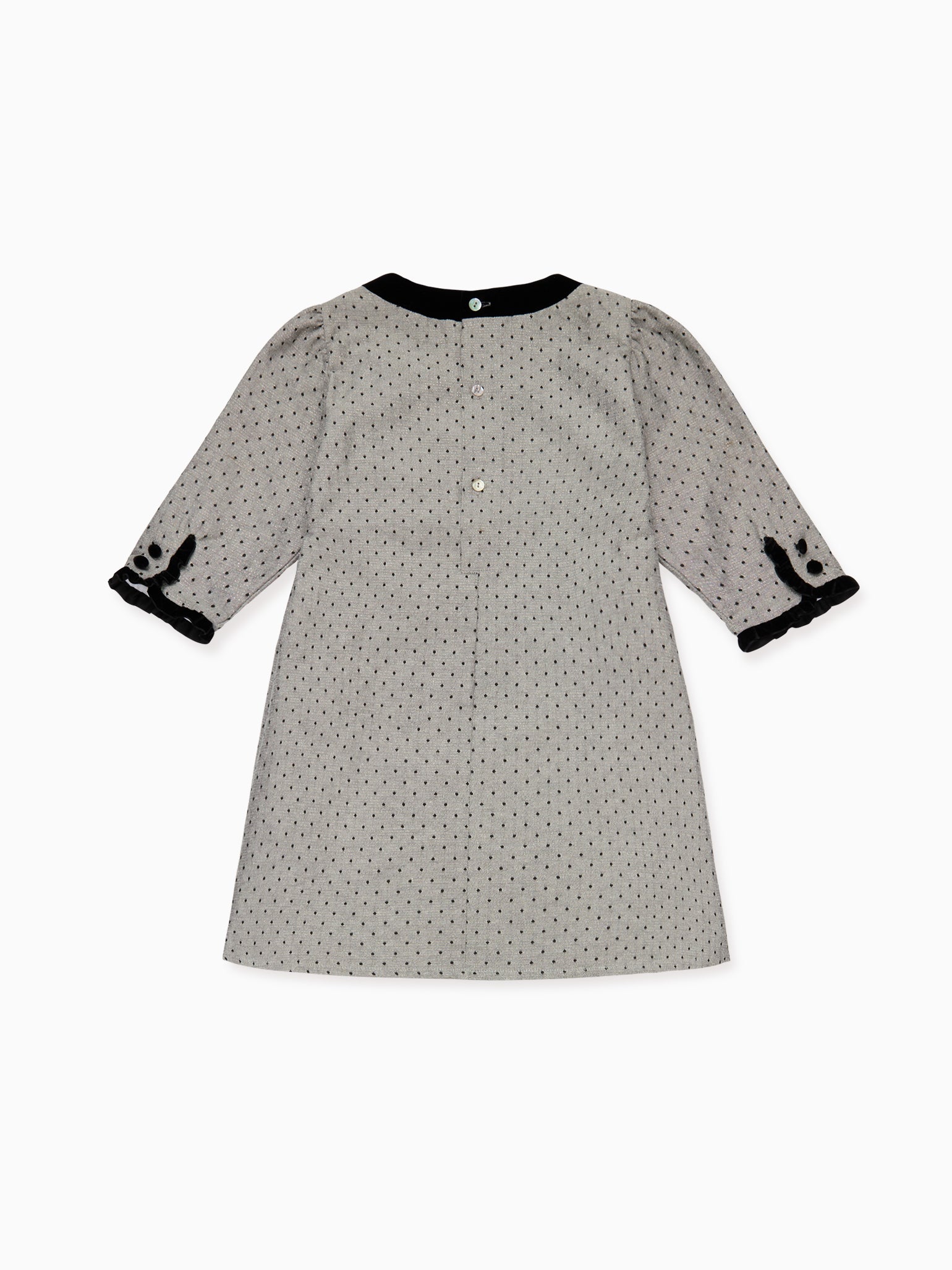 Grey Polka Dot Penelope Girl Dress