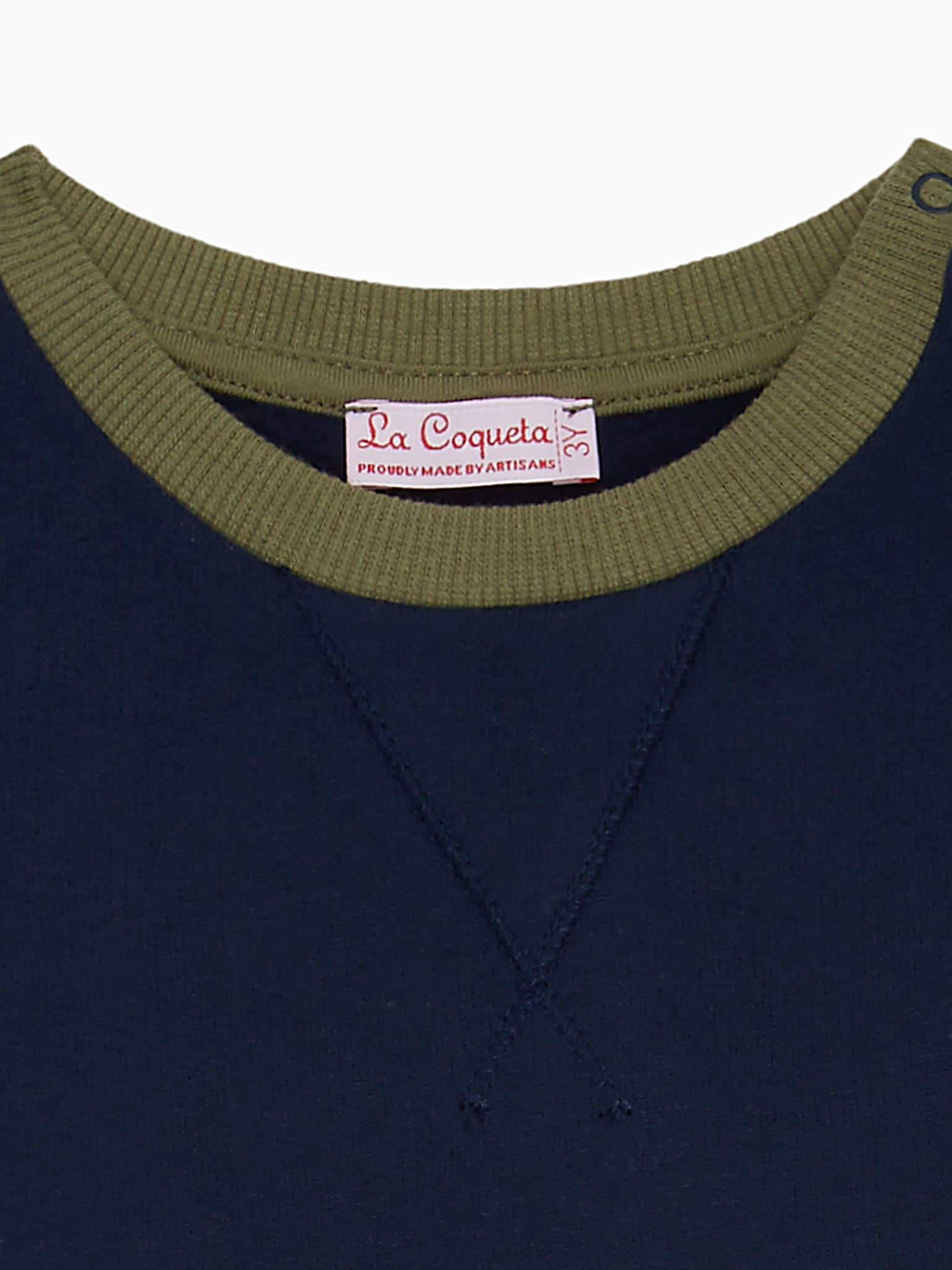 Navy Pernille Contrast Baby Sweatshirt