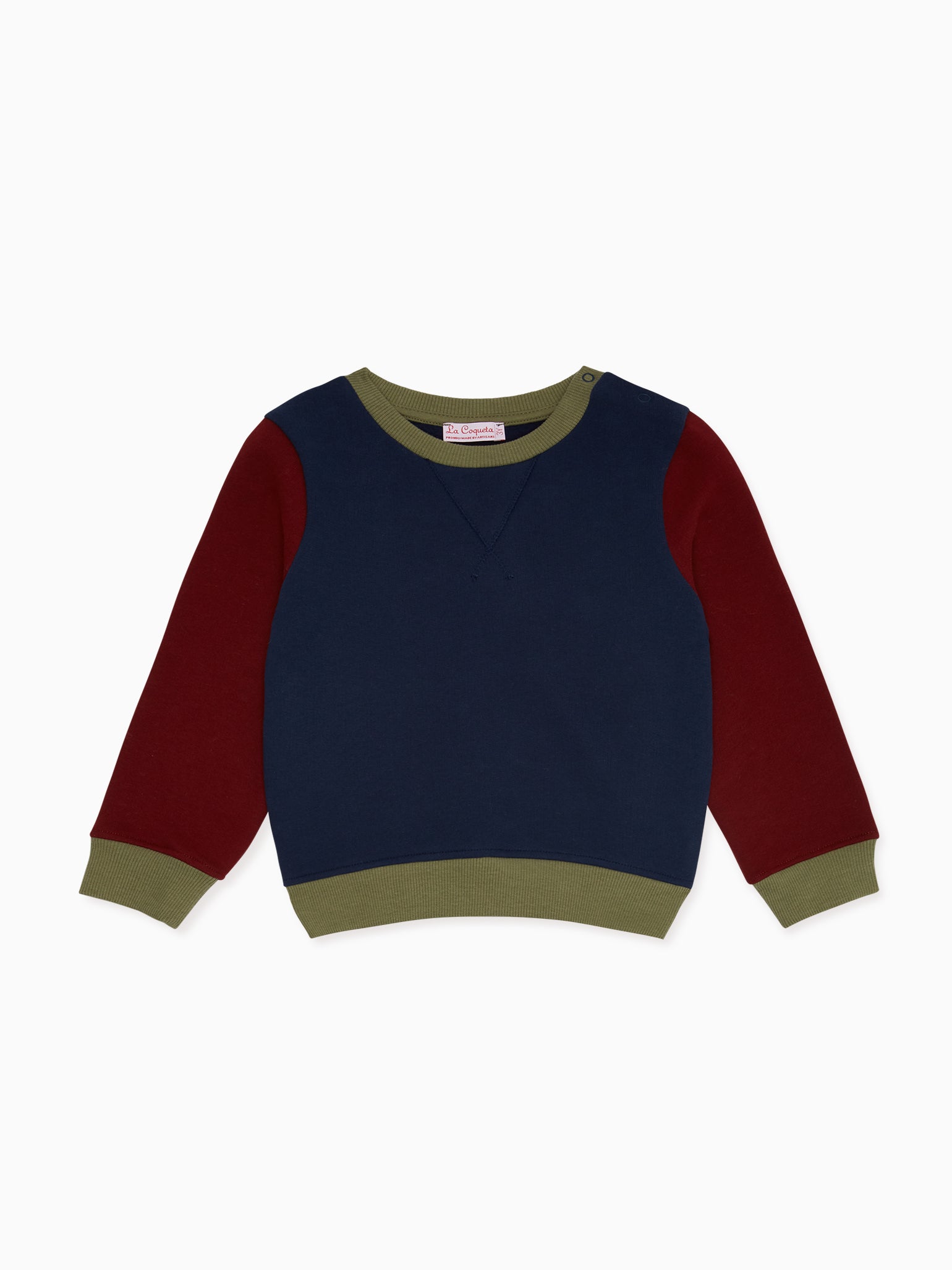 Navy Pernille Contrast Baby Sweatshirt