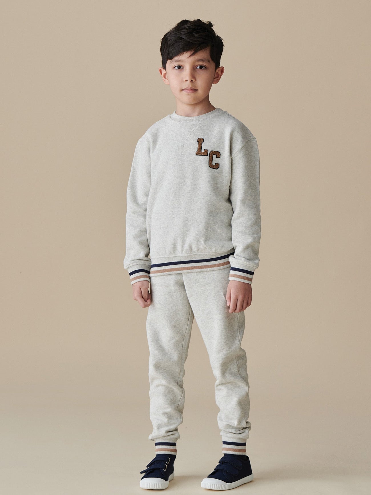 Grey Melange Pernille Kids Tracksuit