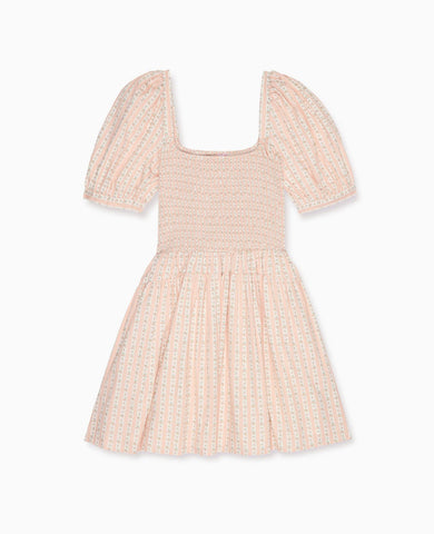 Pink Floral Stripe Sevilla Woman Knee Length Dress