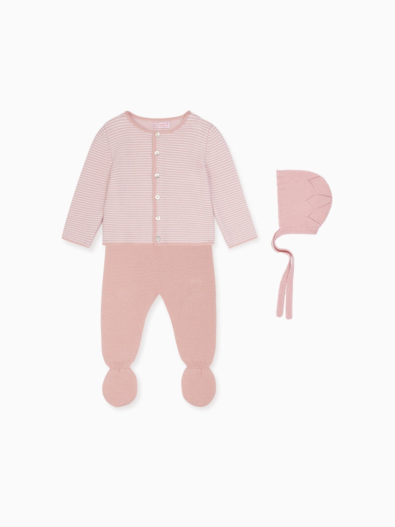 Pink Pinto Merino Baby Girl Gift Box Set