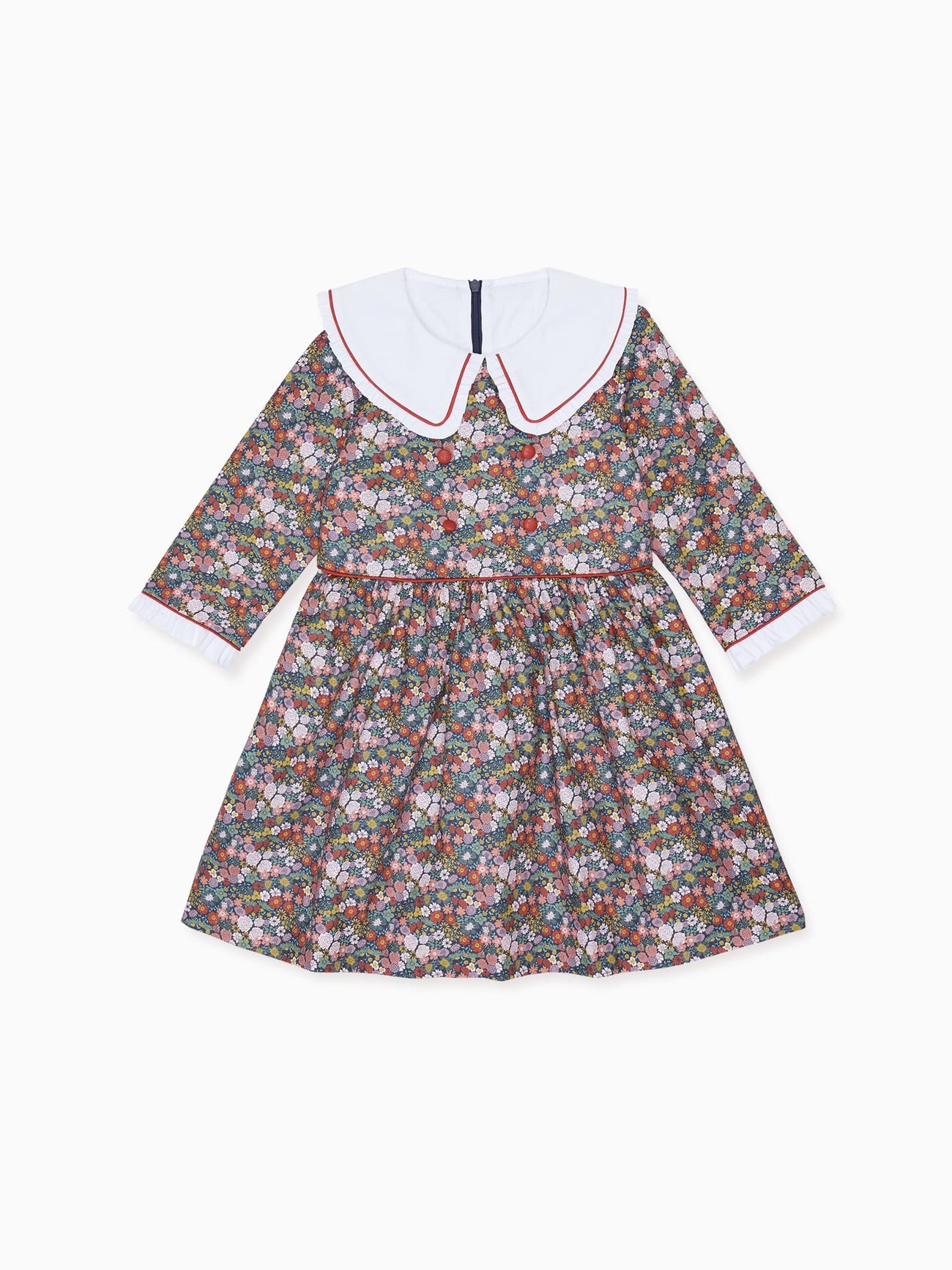 Navy Floral Provenza Girl Dress
