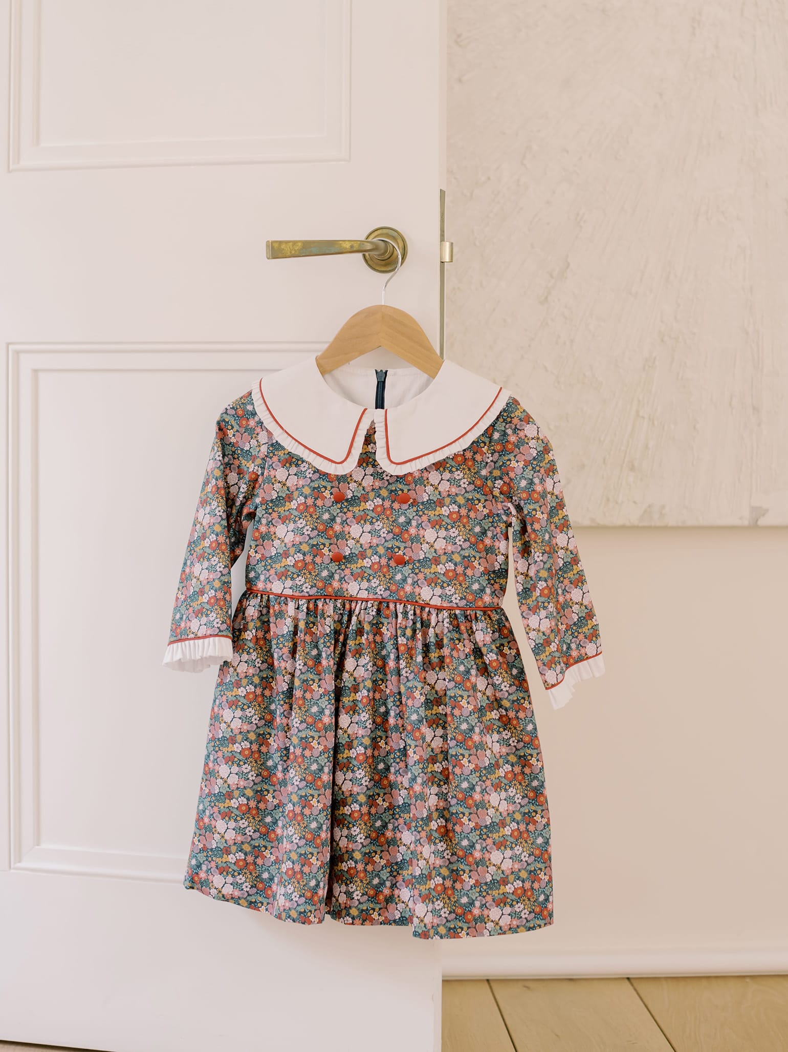 Navy Floral Provenza Girl Dress
