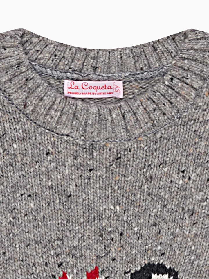 Grey Puffin Merino Kids Jumper