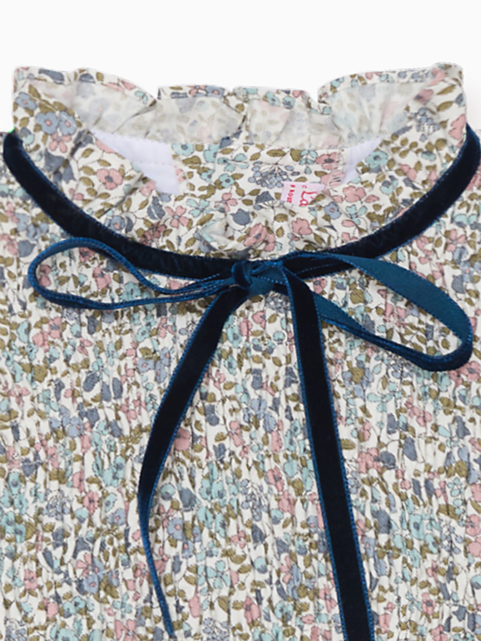 Ivory Floral Raya Girl Smocked Dress