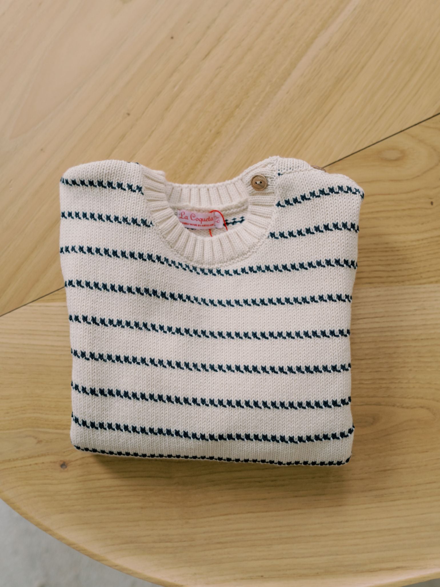 Navy Stripe Raya Cotton Boy Jumper