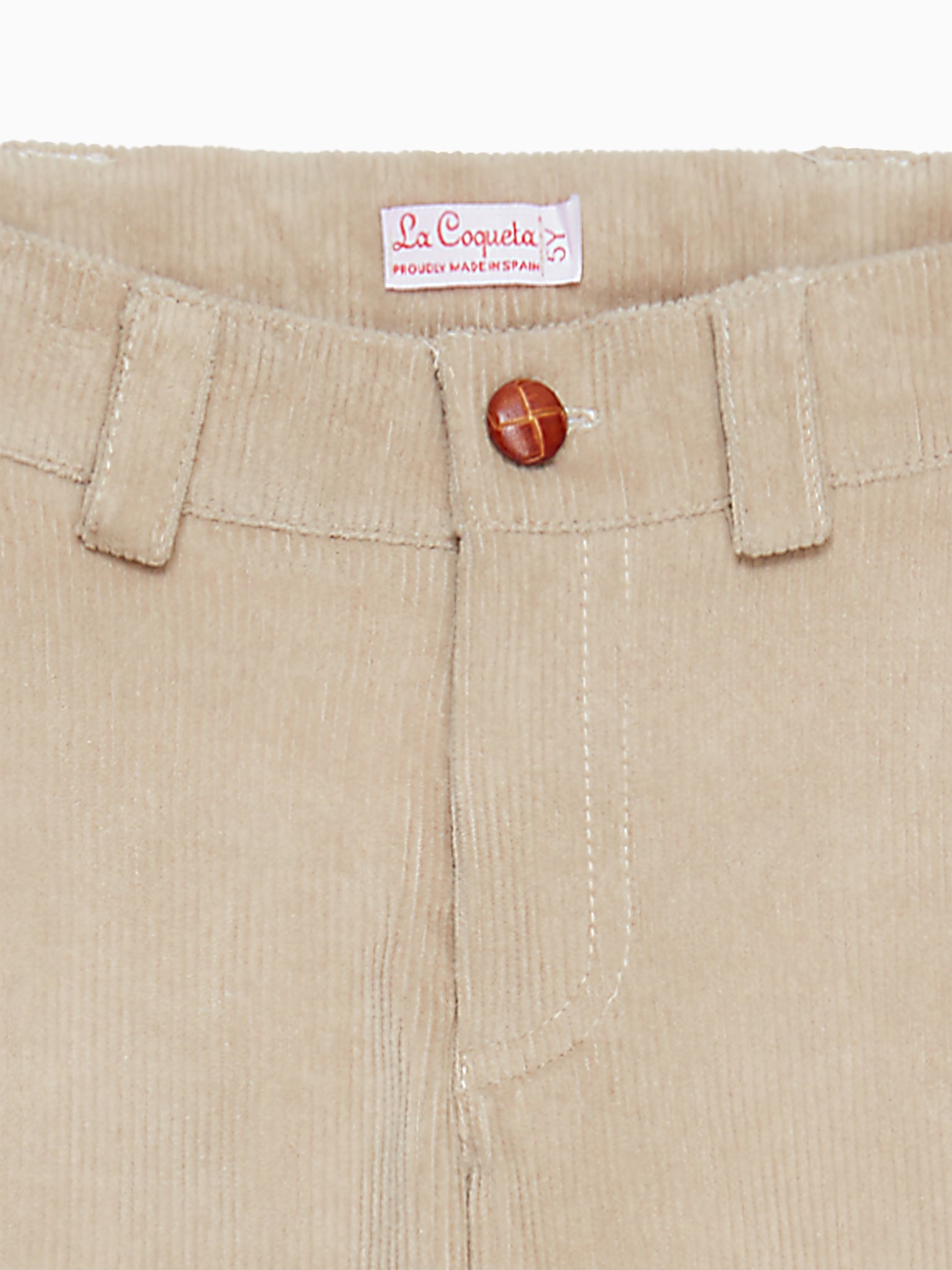 Beige Reinaldo Boy Corduroy Trousers