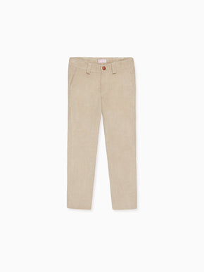 Beige Reinaldo Boy Corduroy Trousers