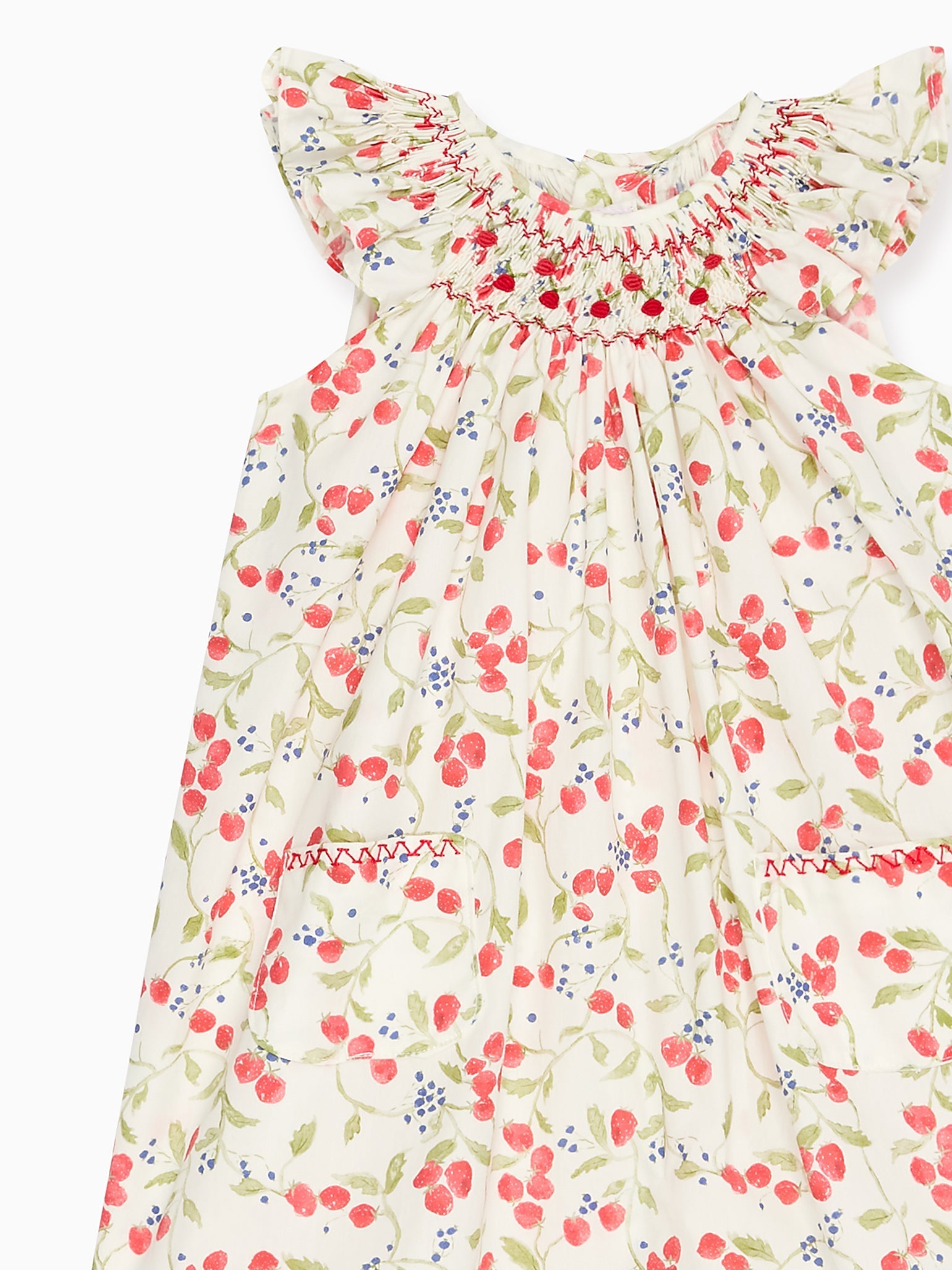 Strawberry Floral Renata Baby Girl Hand-Smocked Set