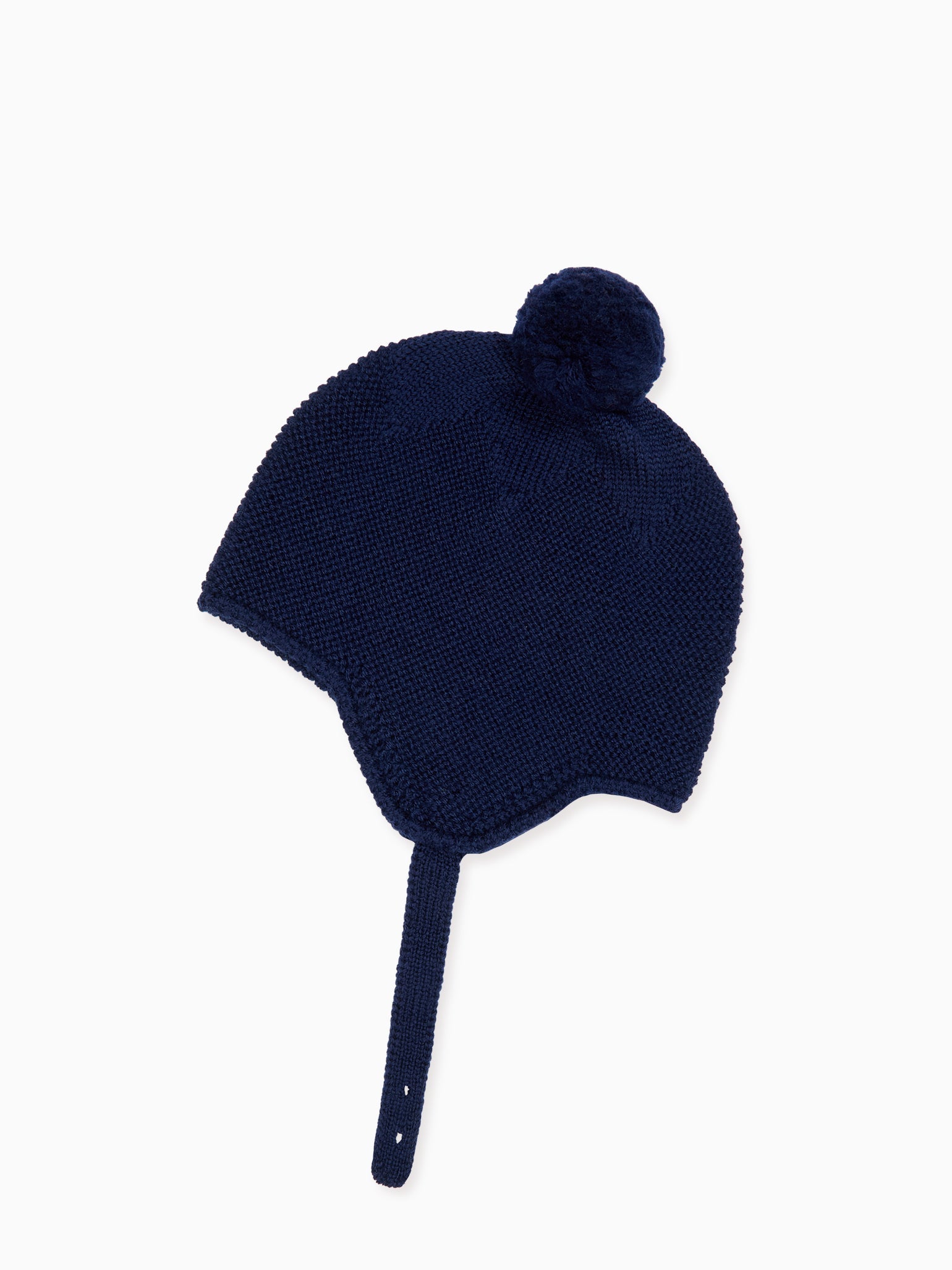 Navy Renta Merino Baby Knitted Bonnet