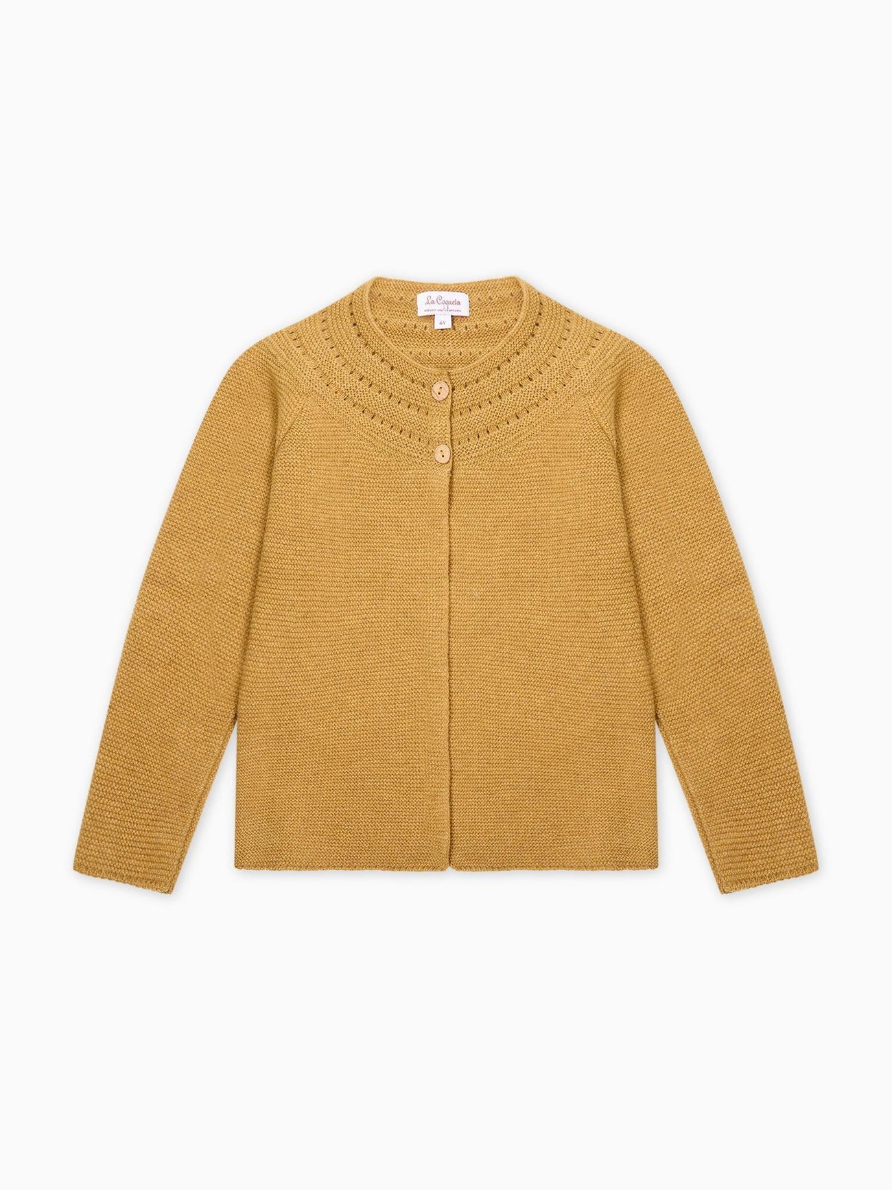 Mustard Rima Merino Girl Cardigan