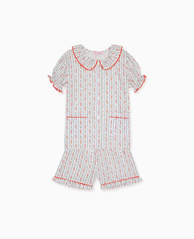 Ivory Floral Stripe Rinela Girl Pyjamas