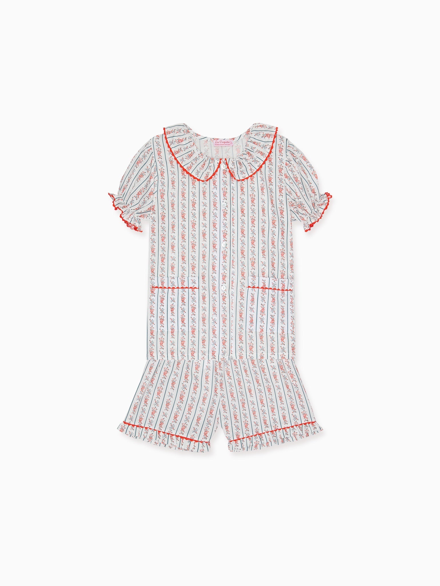 Ivory Floral Stripe Rinela Girl Pyjamas