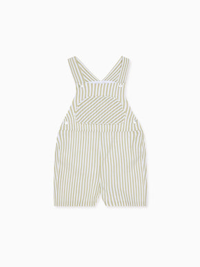 Green Stripe Ringo Baby Dungarees