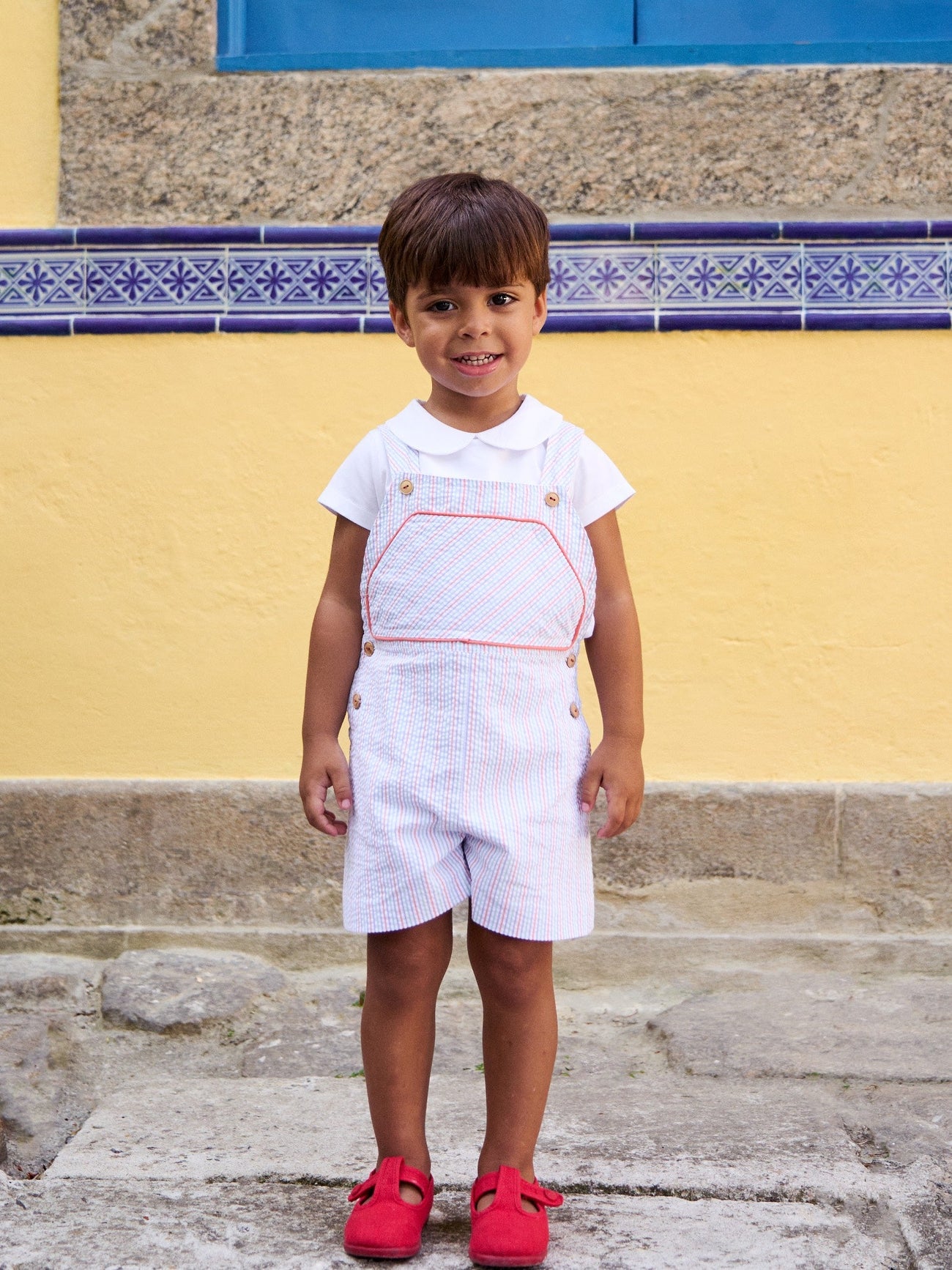 Ringo Baby Dungarees, Milo Baby Top & Pedro T-Bar Espadrilles Outfit Bundle