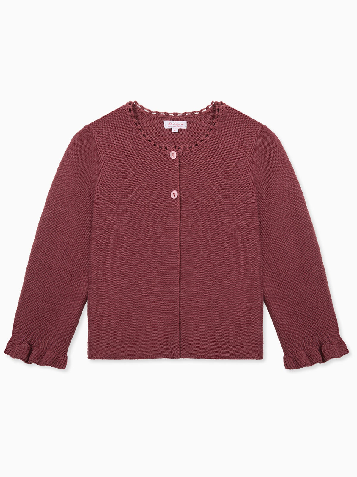 Dark Rose Risa Merino Girl Cardigan