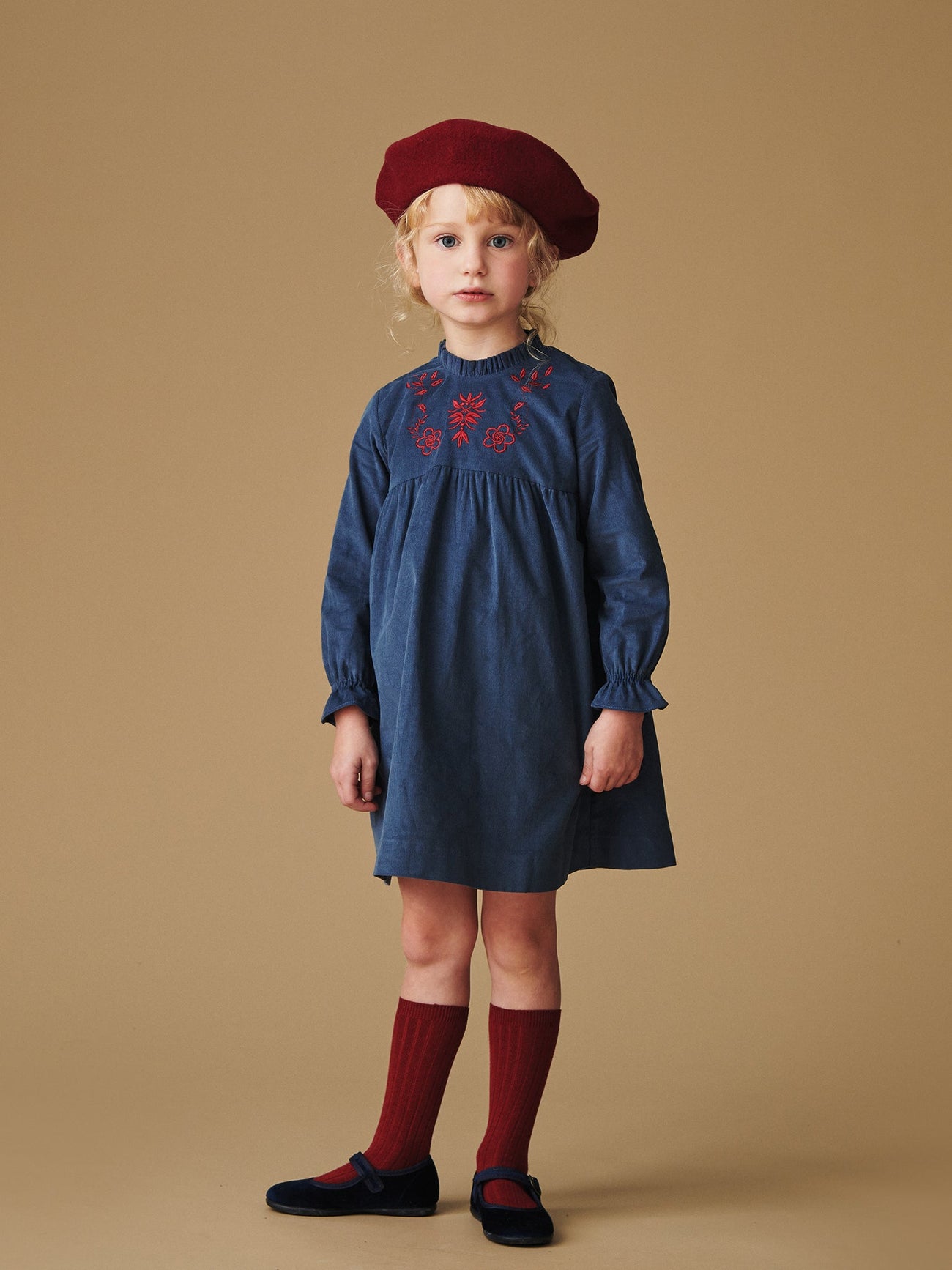 Dusty Blue Roberta Girl Empire Dress