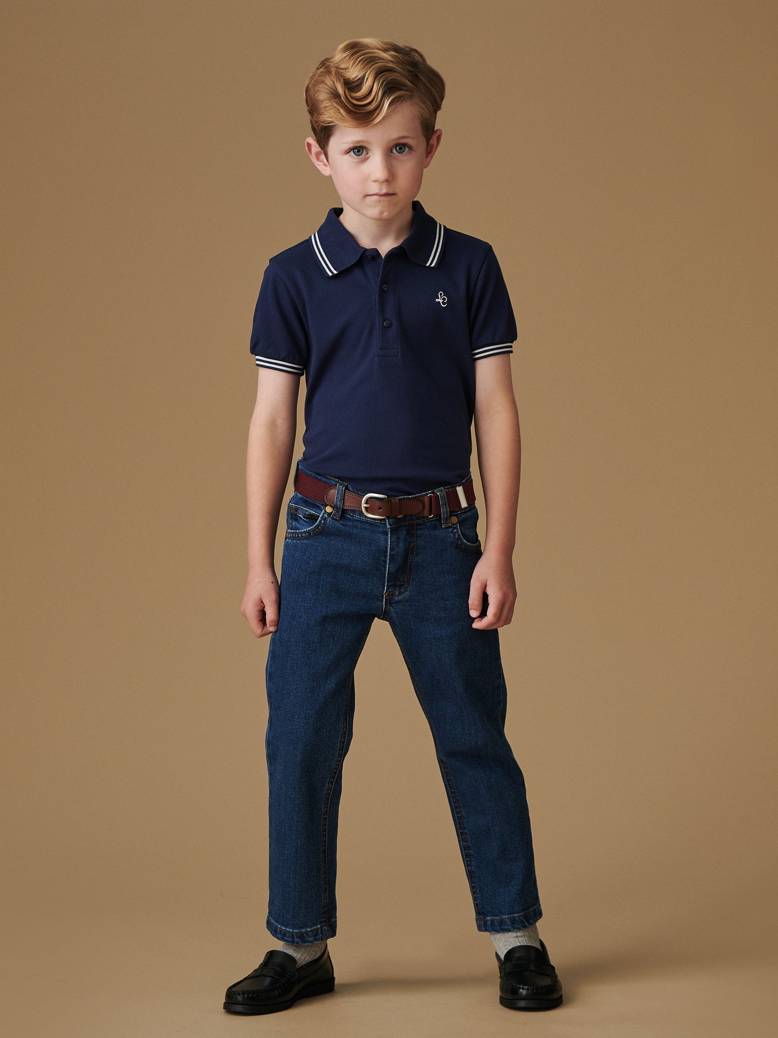 Navy Rocco Boy Polo Shirt