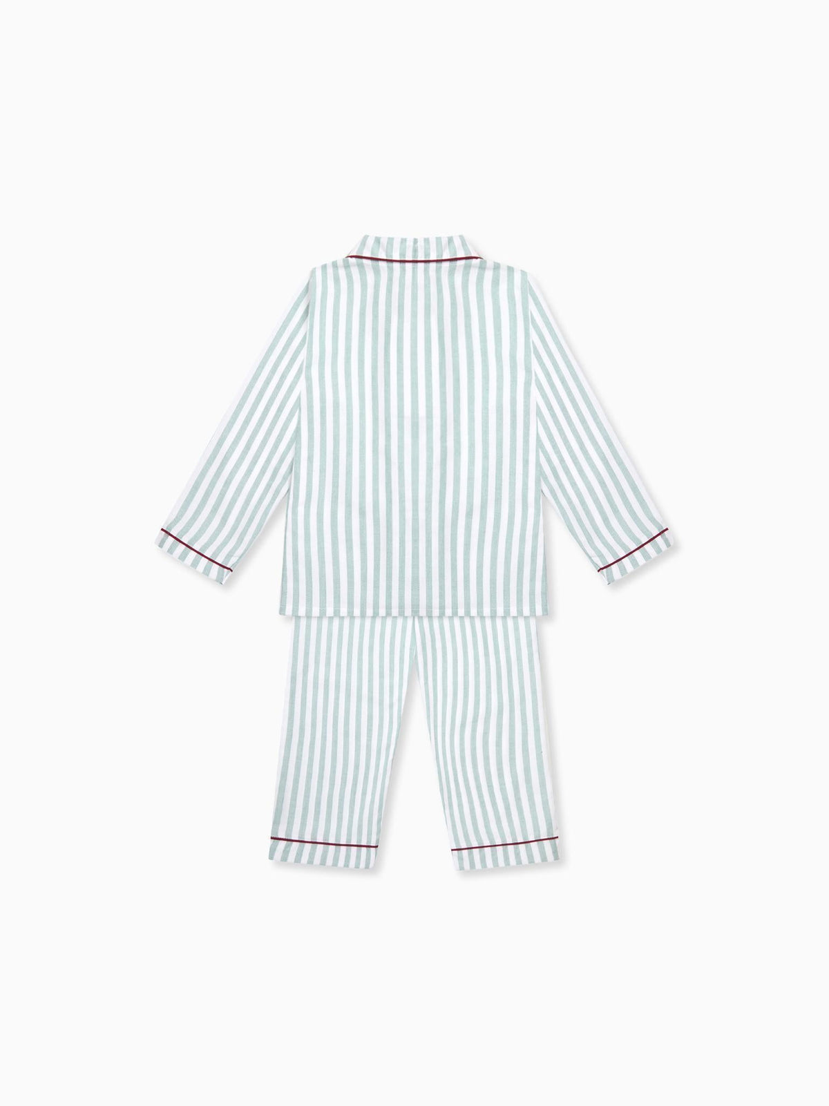 Sage Green Stripe Romero Kids Pyjamas