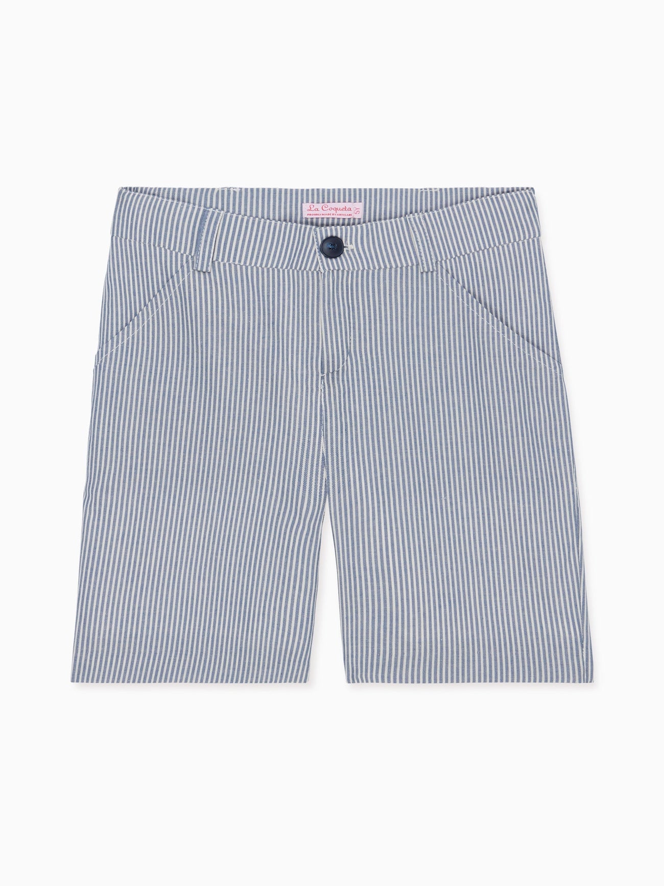 Blue Stripe Romo Boy Chino Shorts