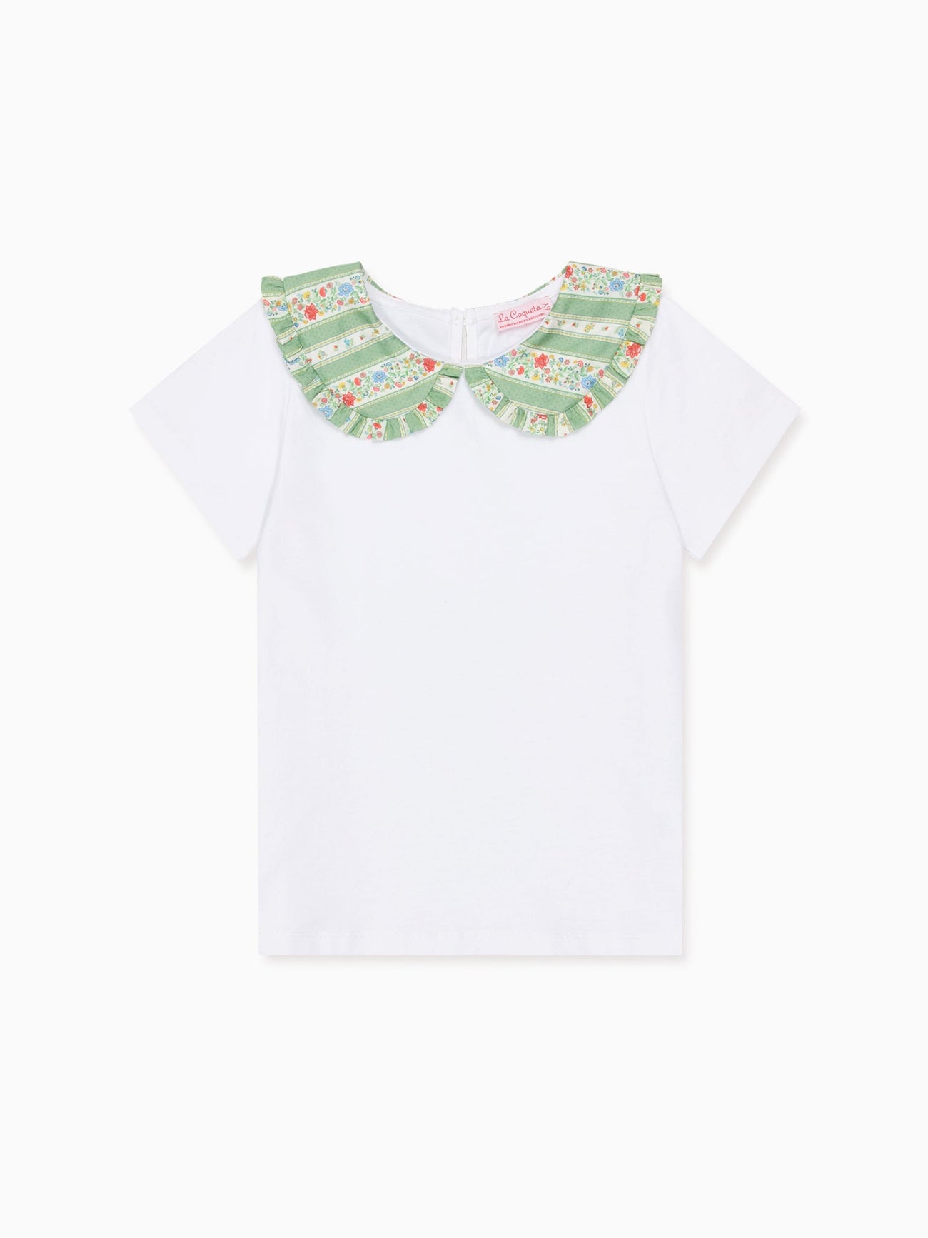 Sage Floral Stripe Rosalin Girl Top