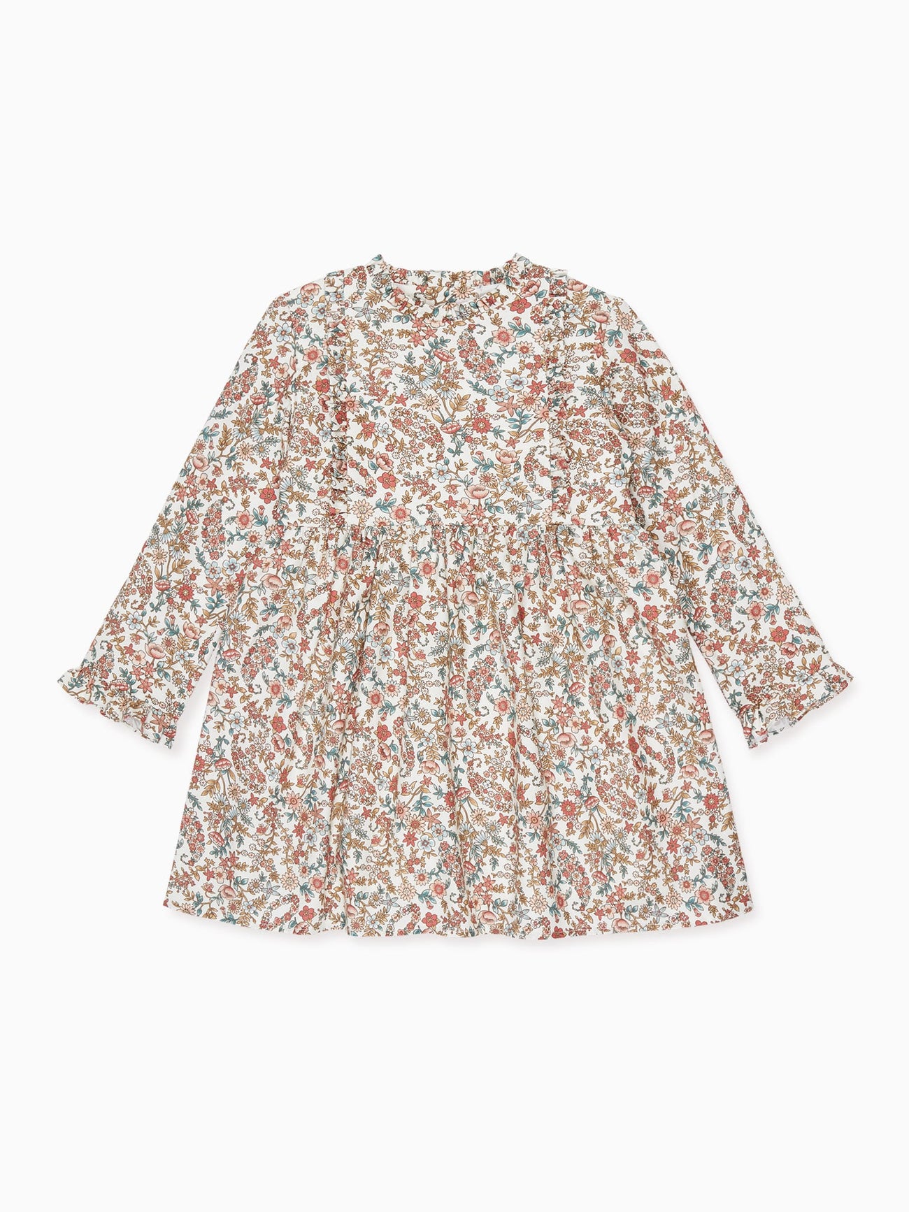 Terracotta Floral Rosaura Girl Dress