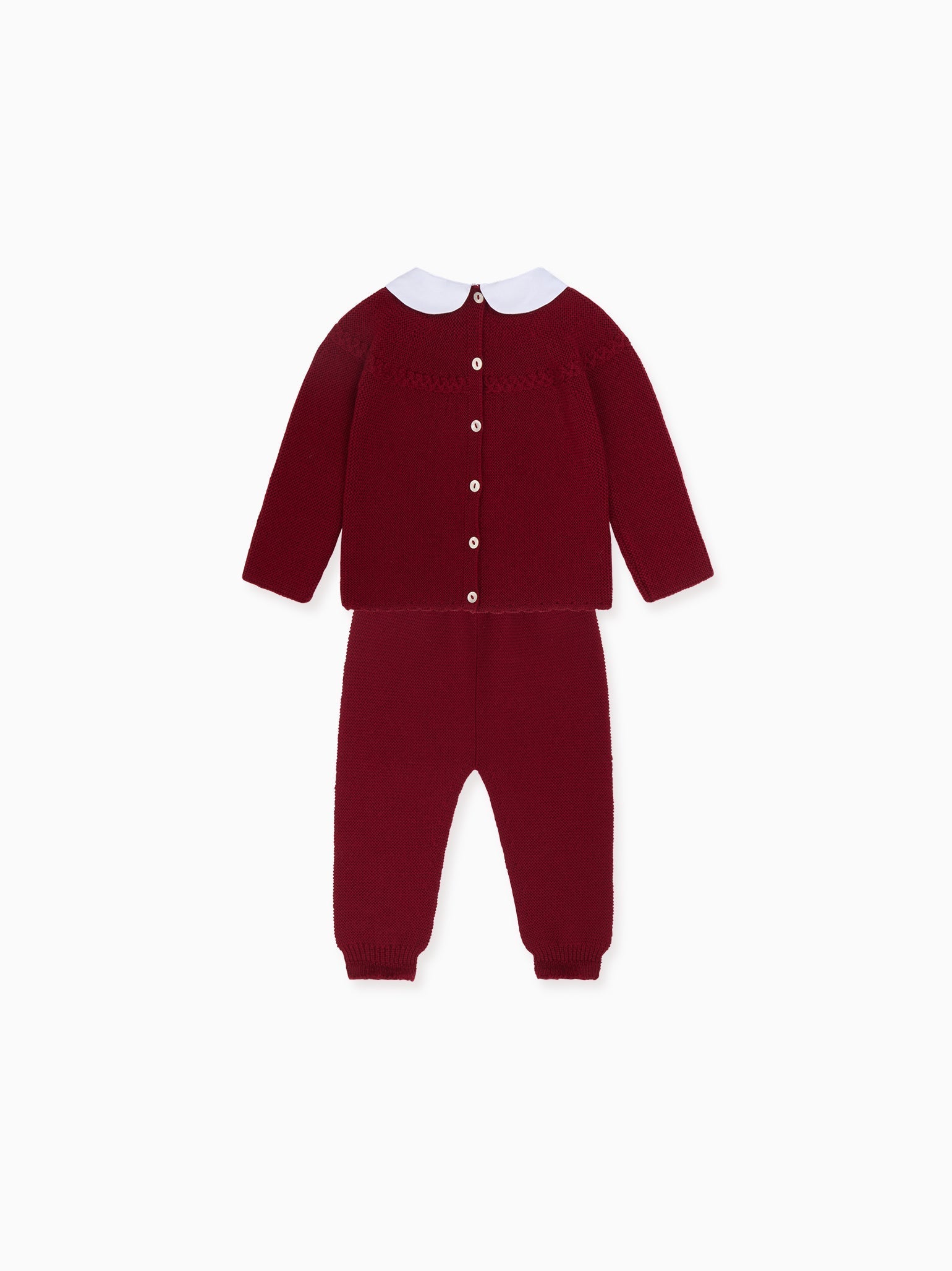 Burgundy Rosauro Merino Baby Knitted Set