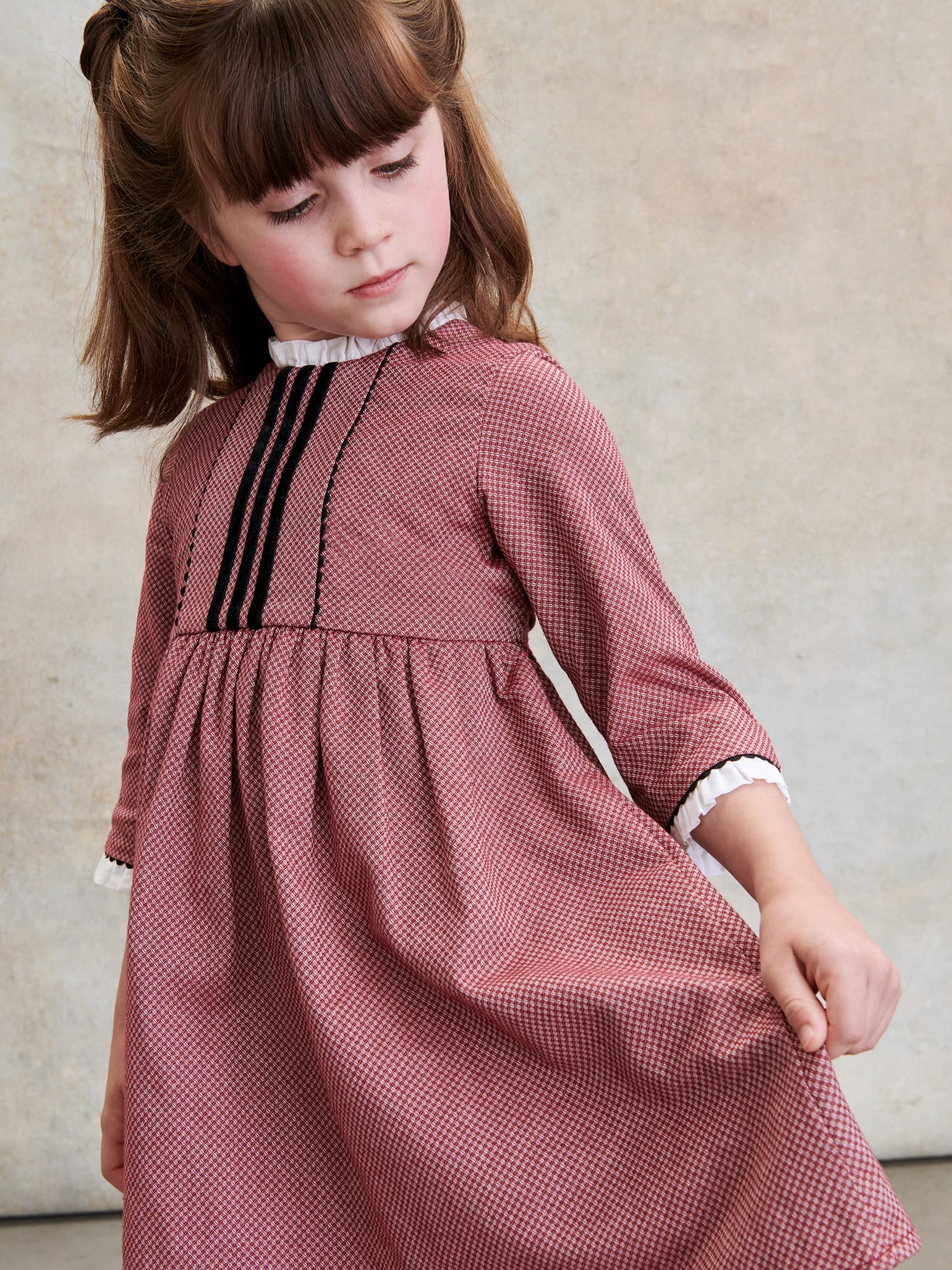 Burgundy Rosita Girl Dress