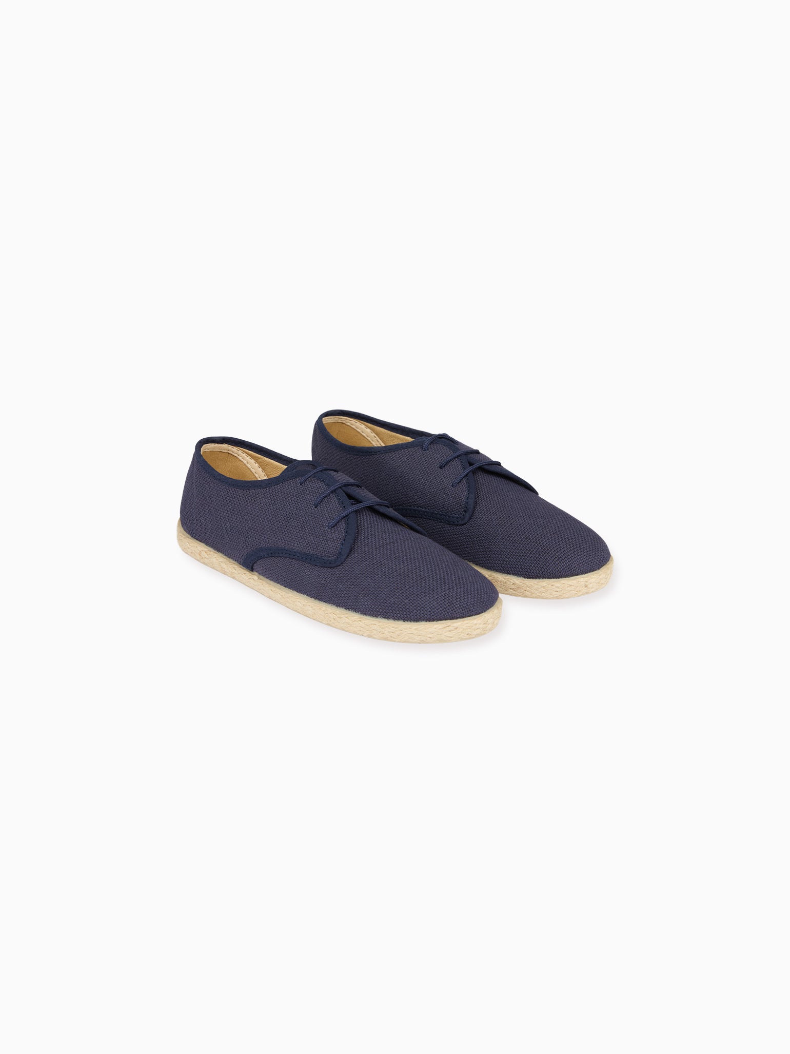 Navy Rowan Canvas Boy Lace Up Espadrille