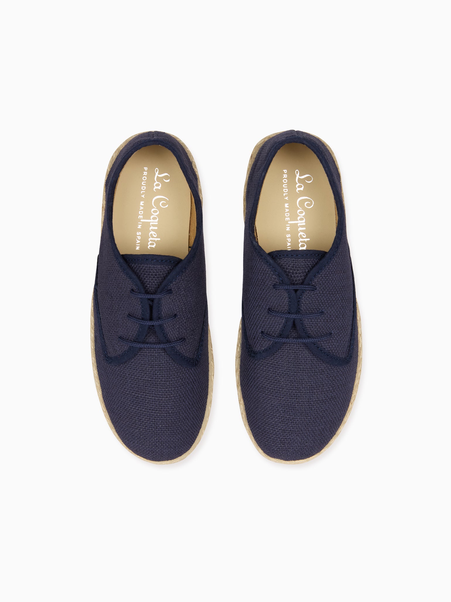 Navy Rowan Canvas Boy Lace Up Espadrille