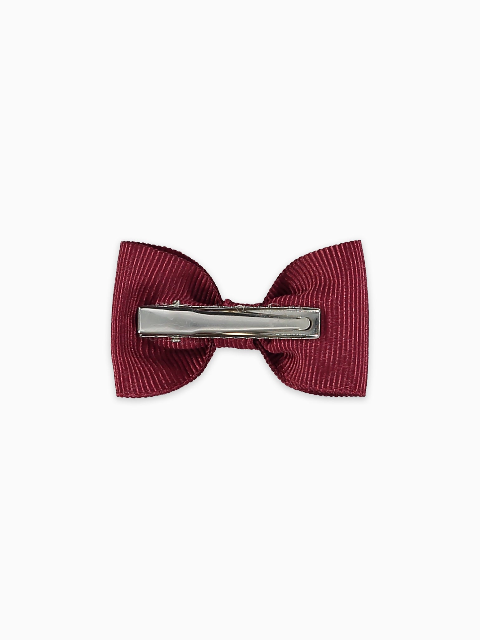 Burgundy Small Bow Girl Clip