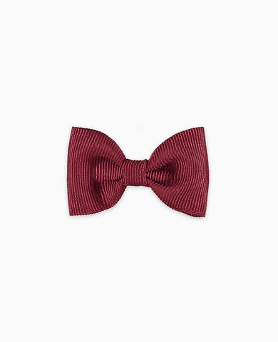 Burgundy Small Bow Girl Clip