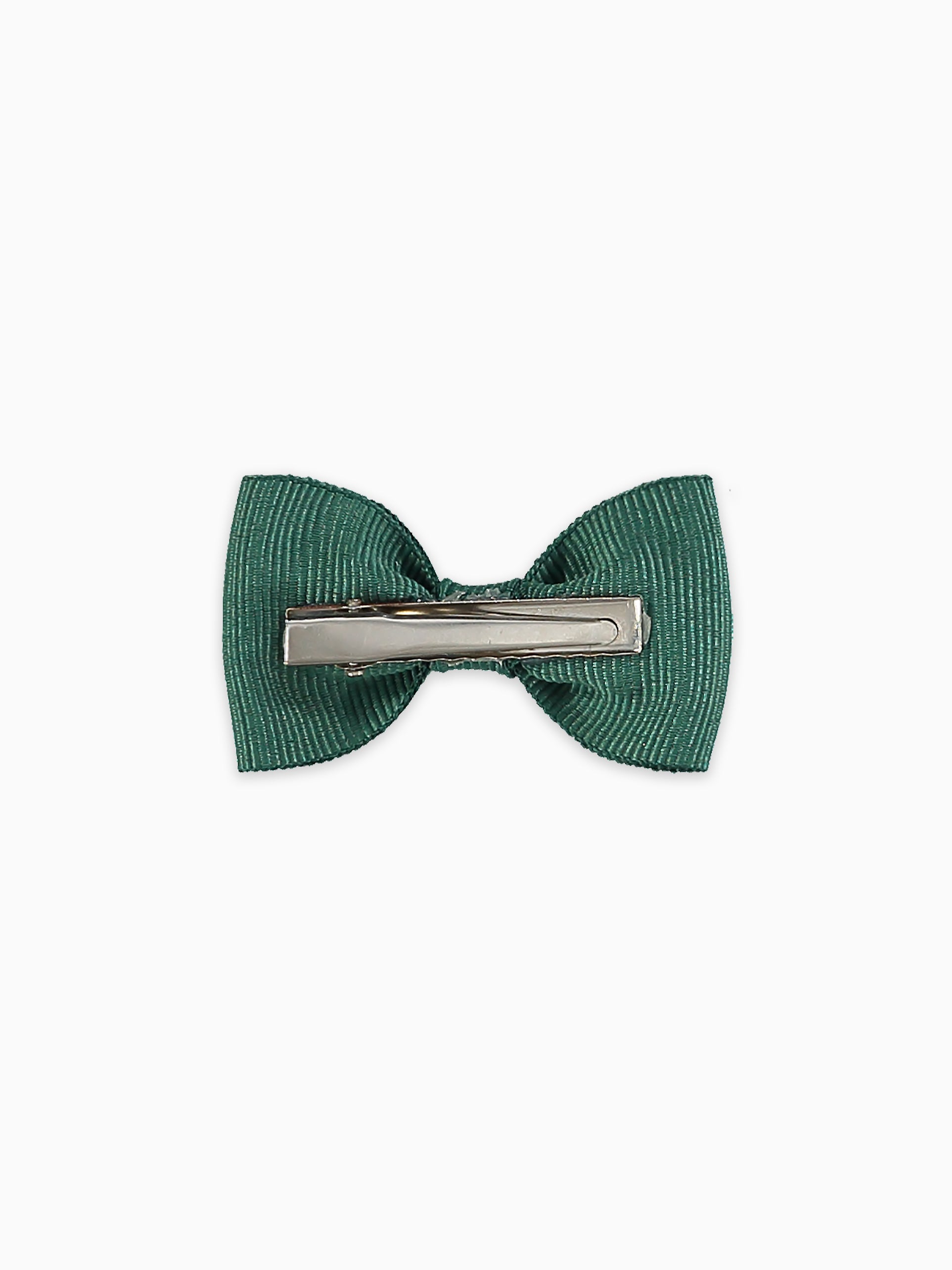 Dark Green Small Bow Girl Clip