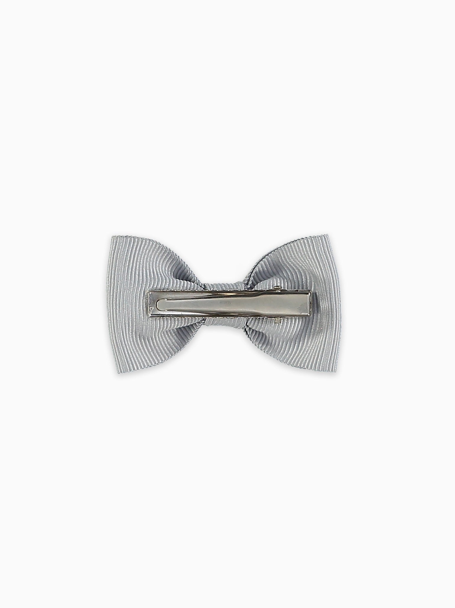 Light Grey Small Bow Girl Clip