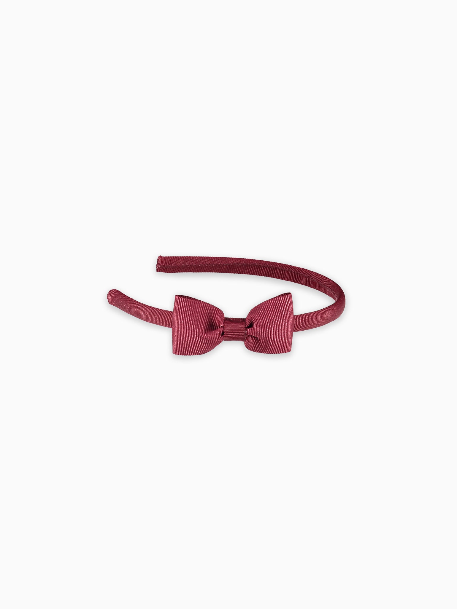 Burgundy Small Bow Girl Headband