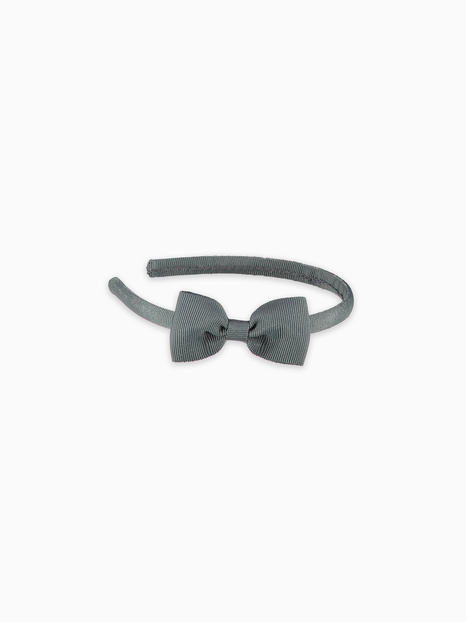 Dark Grey Small Bow Girl Headband