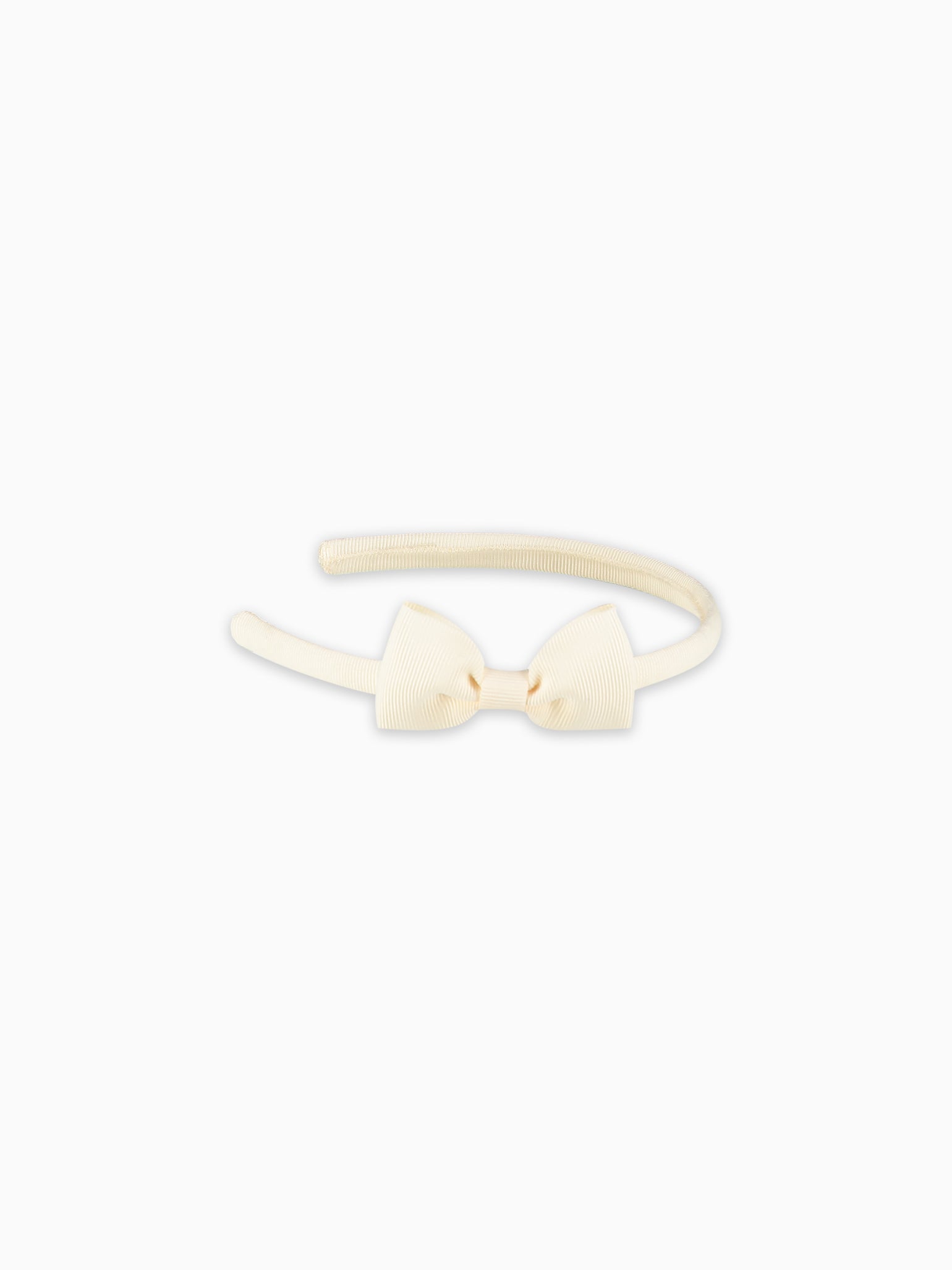 Off White Small Bow Girl Headband