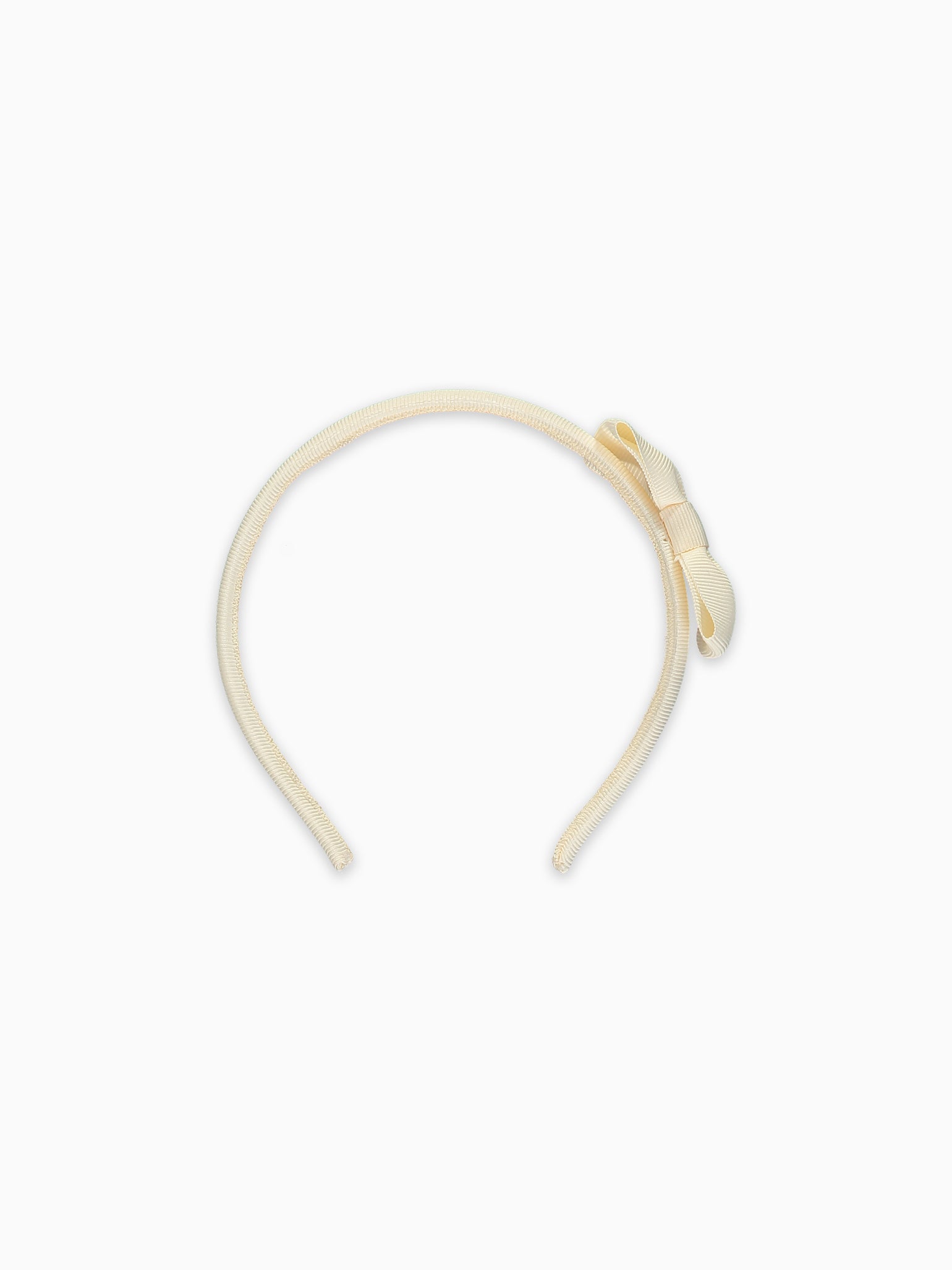 Off White Small Bow Girl Headband