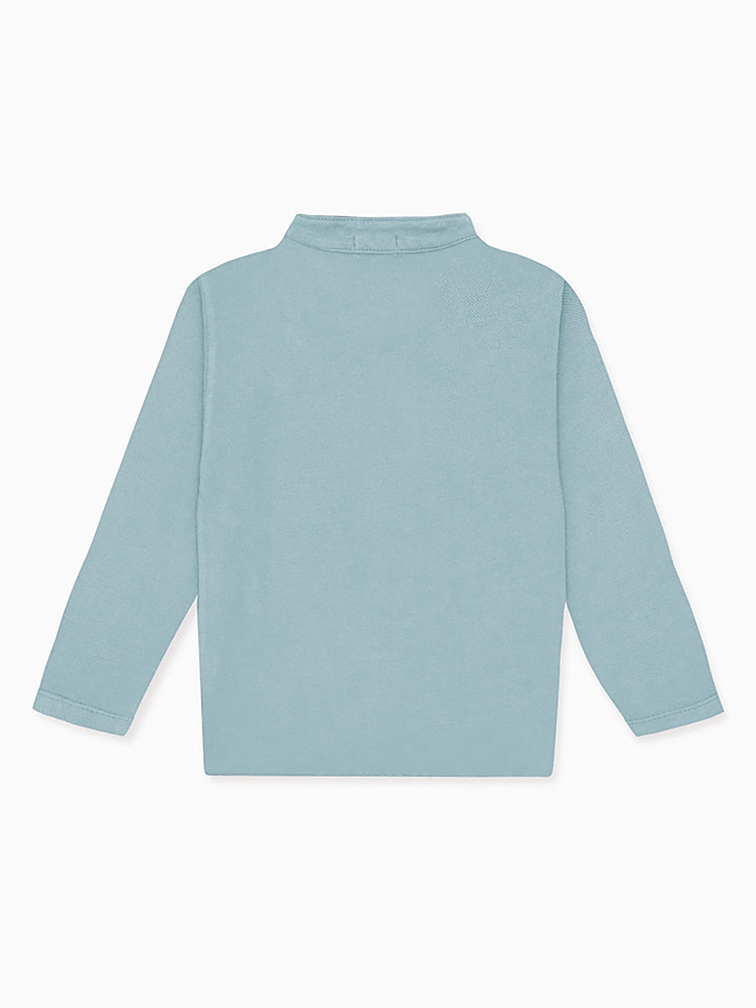 Sage Green Alcomo Long Sleeve Boy Polo Shirt