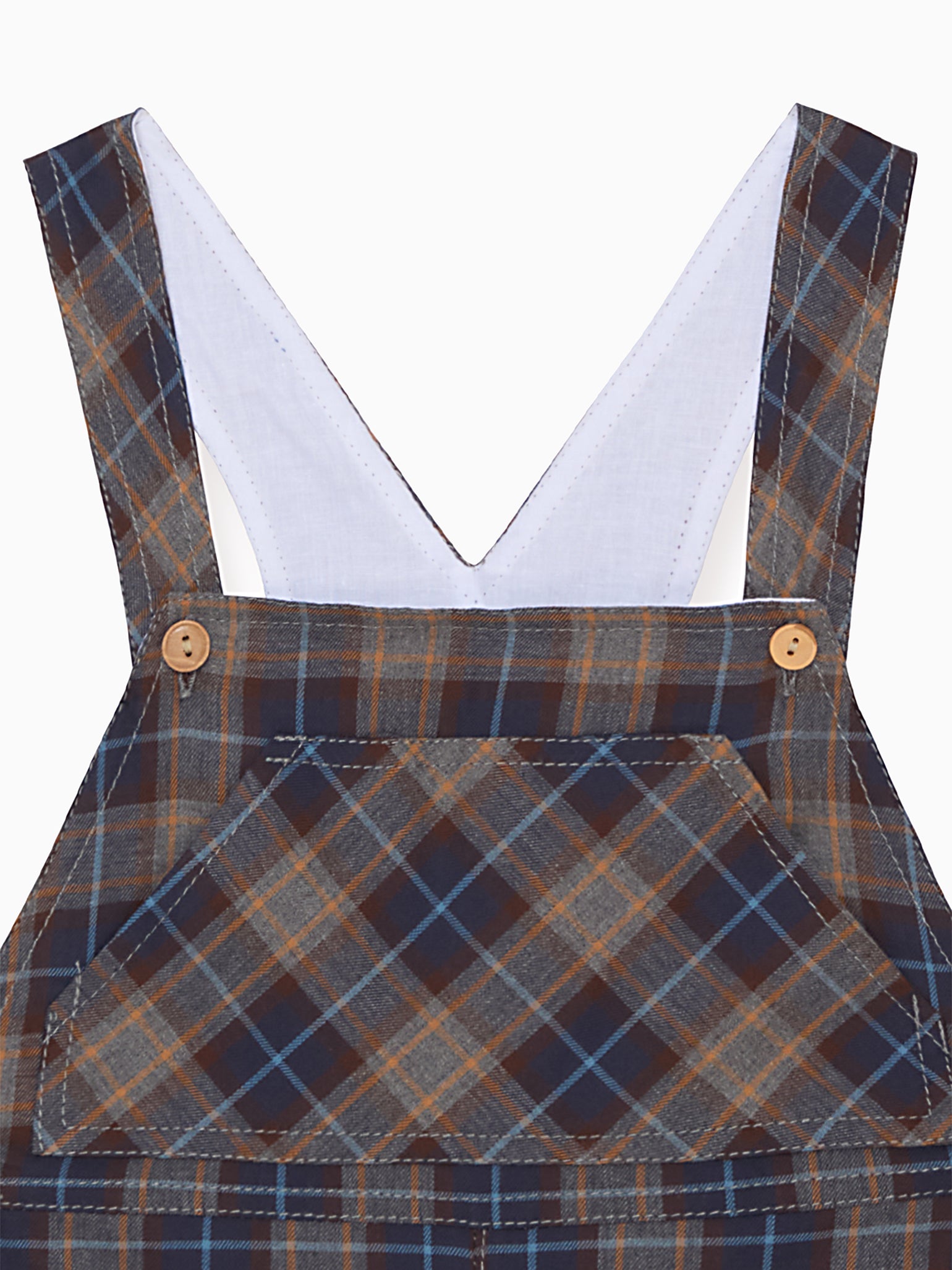 Blue Check Salma Baby Dungarees