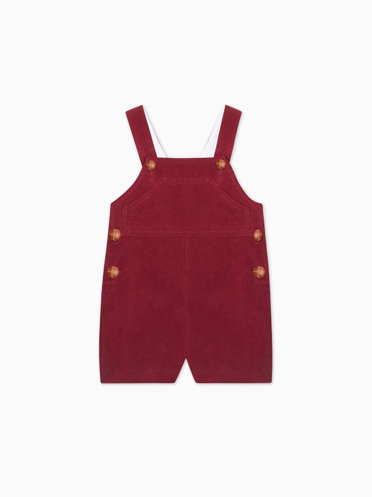 Burgundy Salma Corduroy Baby Dungarees